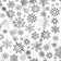 Tessuto di cotone - Fiocchi di neve antracite su fondo bianco