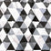 Tessuto di cotone - Grandi triangoli neri