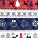 Tessuto di cotone - Renna natalizia scandinava rosso e blu navy