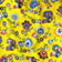 Tessuto di cotone - Gallo folcloristico giallo