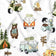 Tessuto di cotone - Animali domestici al campeggio, arancione