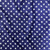 Tessuto di cotone - Pois bianchi su blu navy 1 cm