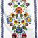 Tessuto di cotone - Folklore di Łowicz righe blu navy