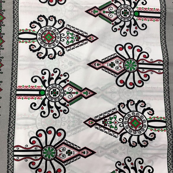 Tessuto in cotone - Parzenica Highland Folklore Pattern Grigio