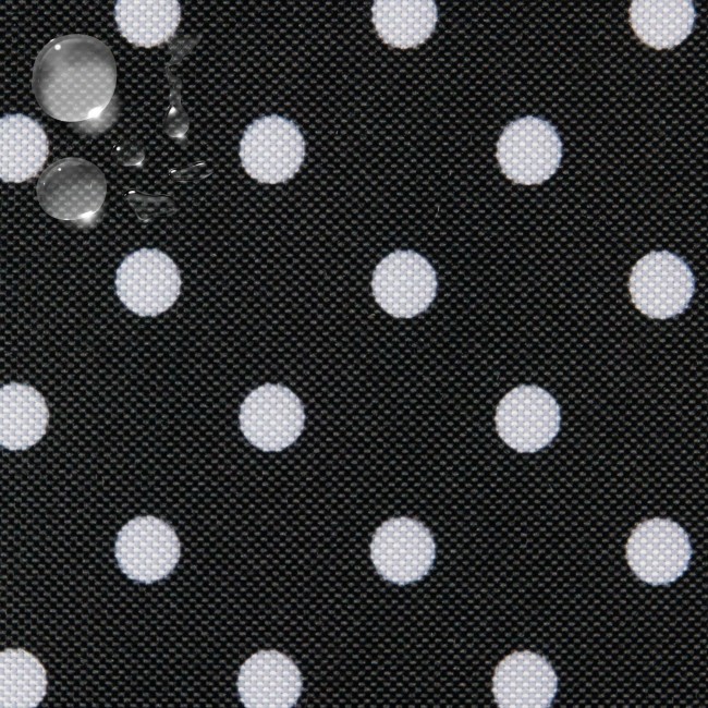 Tessuto Impermeabile Oxford - Puntini bianchi su nero
