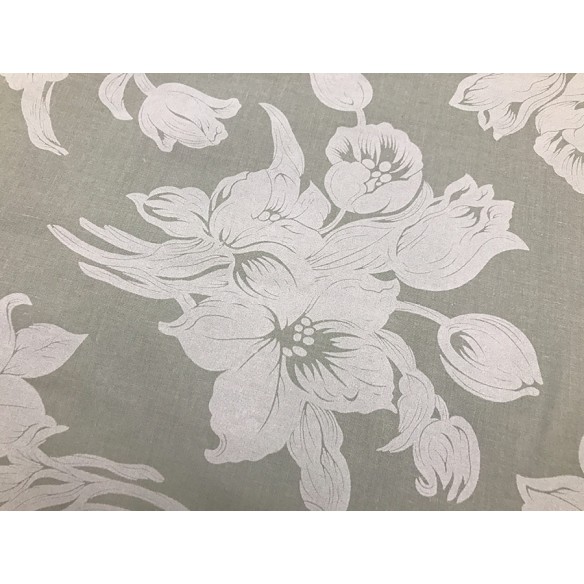 Tessuto di cotone - Glamour fiori grigio
