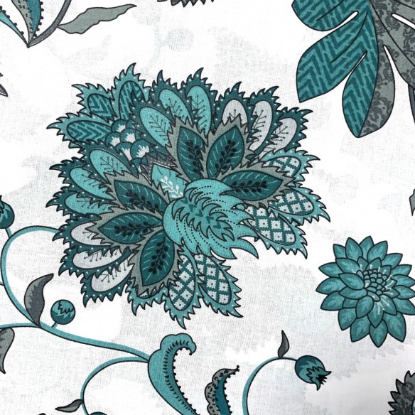 Tessuto di cotone - Motivo orientale, Smeraldo
