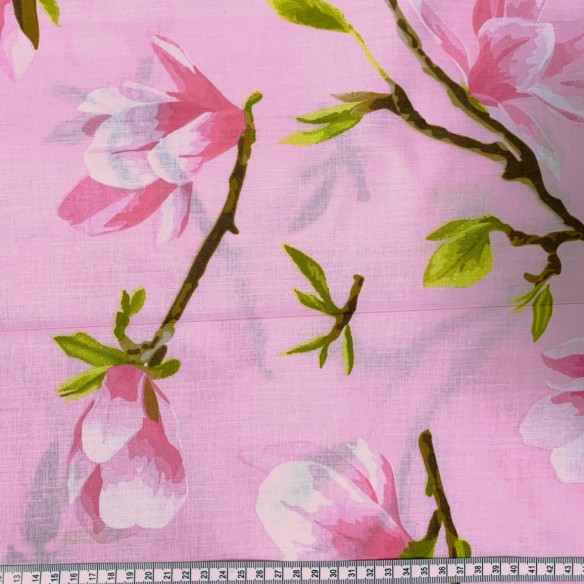 Tessuto di cotone 220 cm - Rosa Magnolia