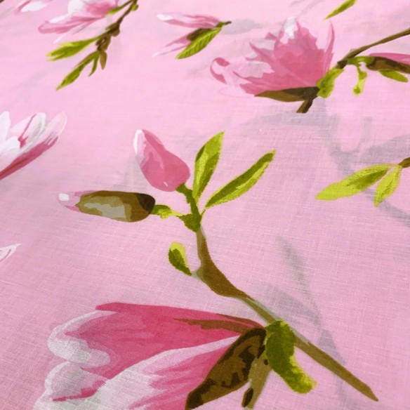 Tessuto di cotone 220 cm - Rosa Magnolia