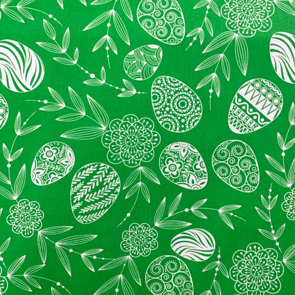 Tessuto di cotone - Pasqua, Verde