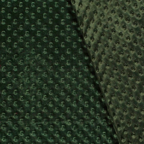 Tessuto Minky - Verde Bottiglia 350 g