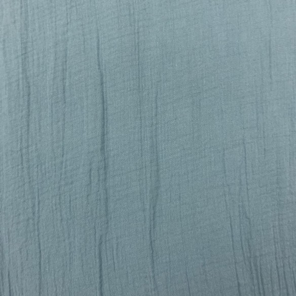 Mussola di Cotone Doppia Garza - Blue Jeans