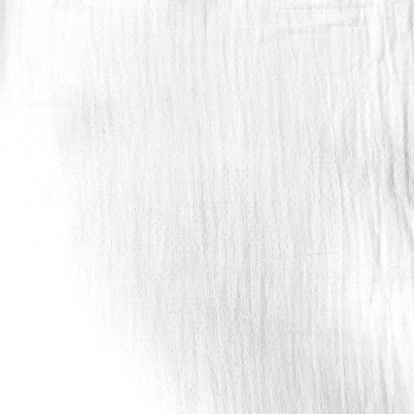 Mussola di Cotone Doppia Garza - Bianco