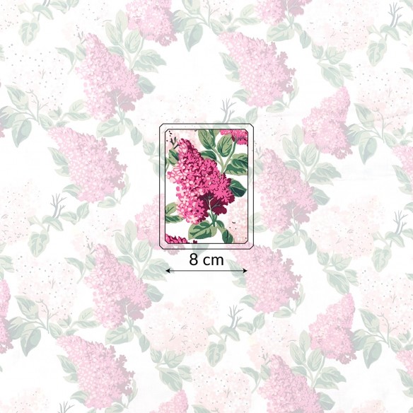 Tessuto di cotone 220 cm - Fiore lilla