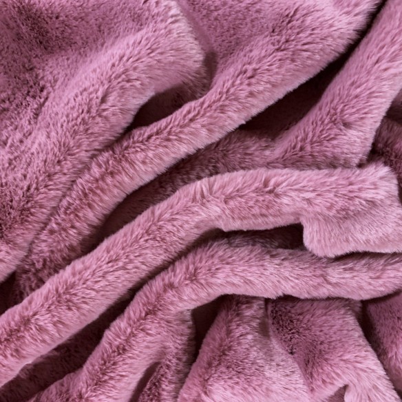Tessuto a maglia - Pelliccia BUNNY, rosa sporco