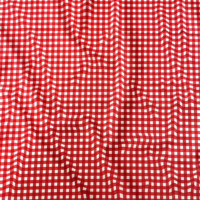 Tessuto di cotone - Ikea Grid Red