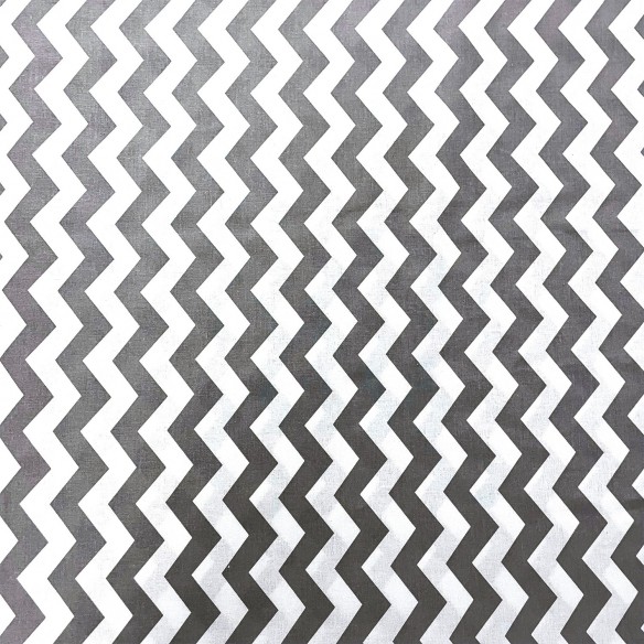 Tessuto di cotone - Zigzag grigi
