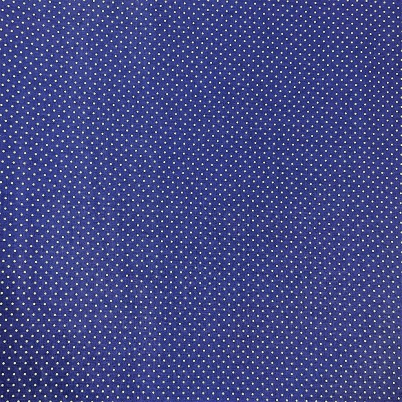 Tessuto di cotone - pois blu navy 2 mm