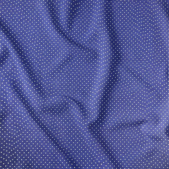 Tessuto di cotone - pois blu navy 2 mm