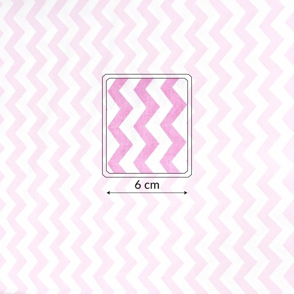 Tessuto di cotone - Zigzag rosa