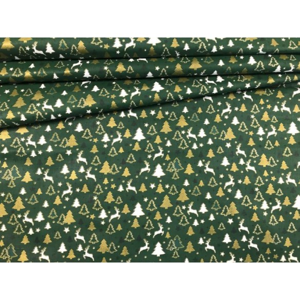 Tessuto di cotone - Alberi di Natale Verde