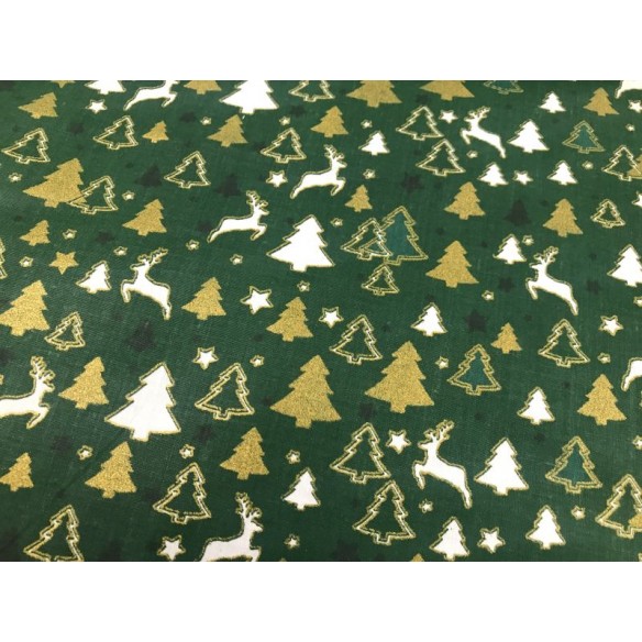 Tessuto di cotone - Alberi di Natale Verde