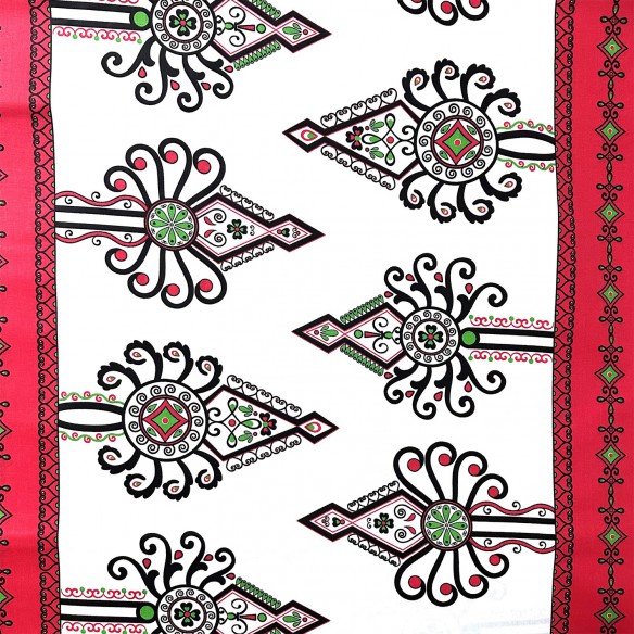 Tessuto in cotone - Parzenica Highland Folklore Pattern Rosso