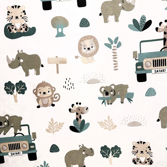 Tessuto di cotone - Baby Safari
