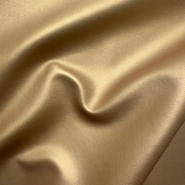 Tessuto da Rivestimento Pelle metallizzata PU - Oro