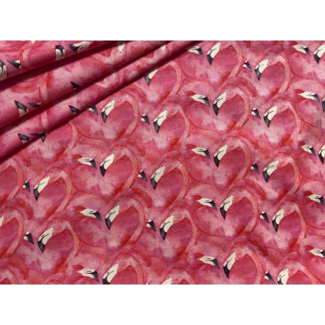 Tessuto di cotone - Fenicotteri rosa al cinema