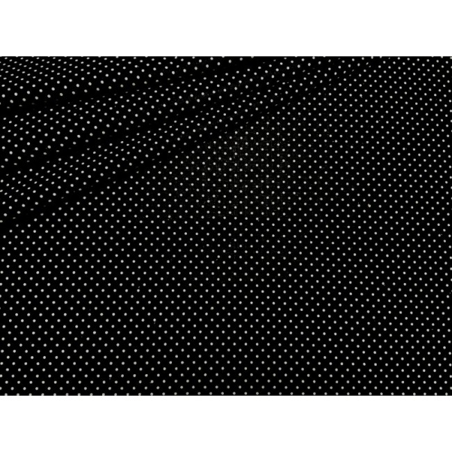 Tessuto di cotone - Piccoli punti neri 2 mm