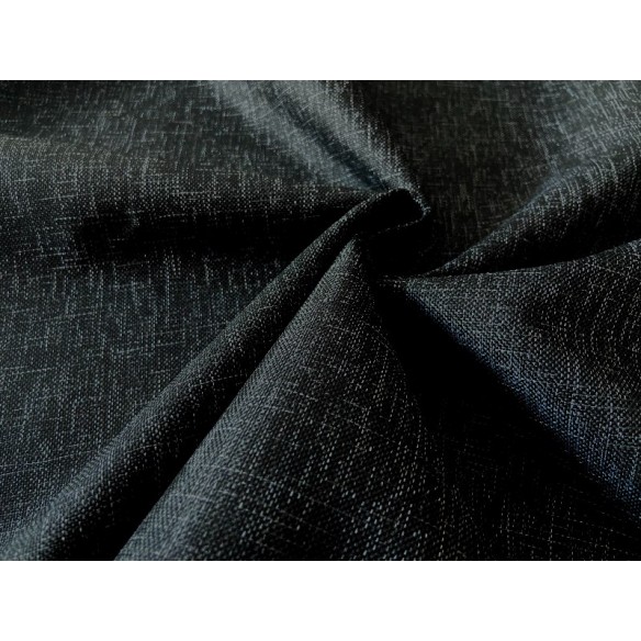 Imitazione di lino in tessuto Impermeabile - Nero