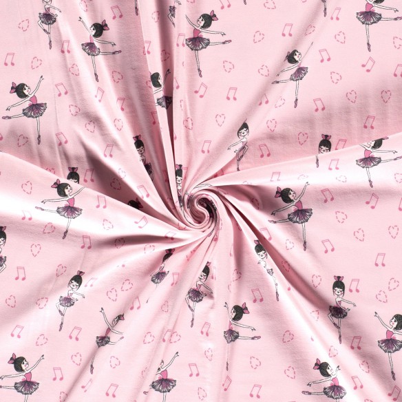 Maglia singola stampato - Fata su sfondo rosa