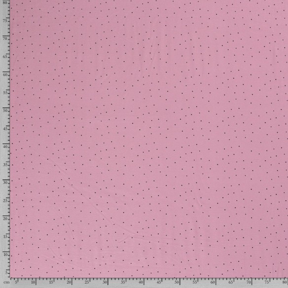 Maglia singola stampato - Small Black Dots Dirty Pink
