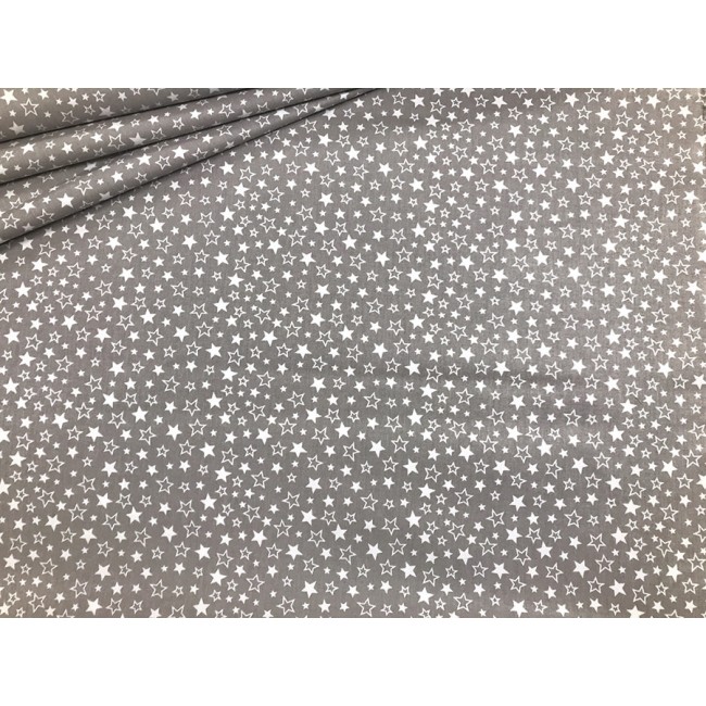 Tessuto di cotone - Mini Galaxy Stars on Grey