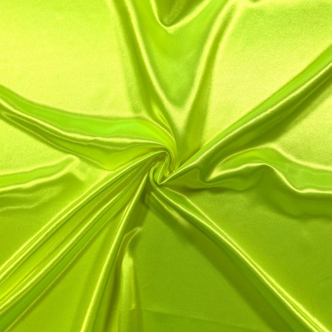 Tessuto di raso - Verde fluo