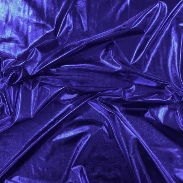 Tessuto elastico lucido - Blu Fiordaliso