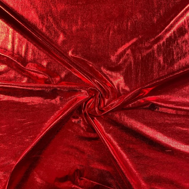 Tessuto elastico lucido - Rosso