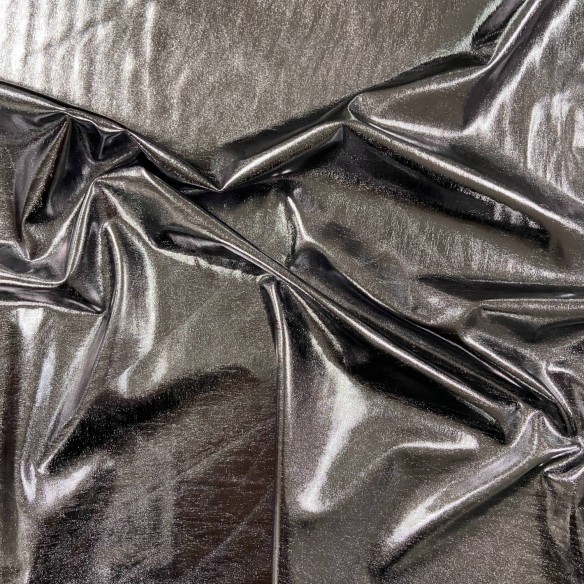 Tessuto elastico lucido - Argento
