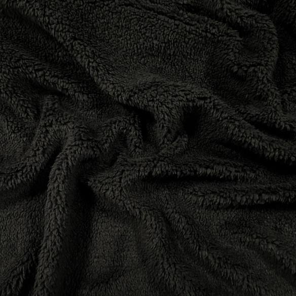 Tessuto a maglia Agnello - Nero