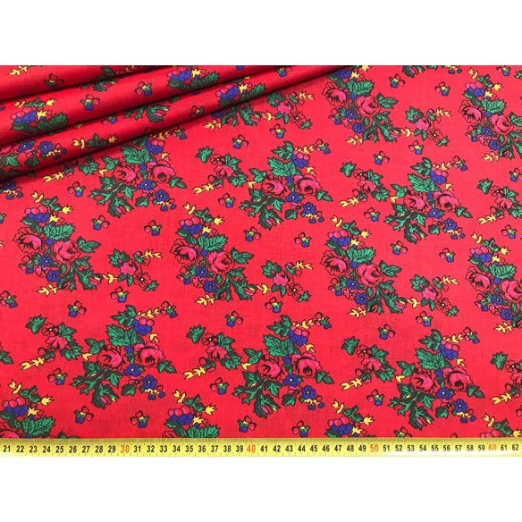 Tessuto di cotone - Highland Flowers Red