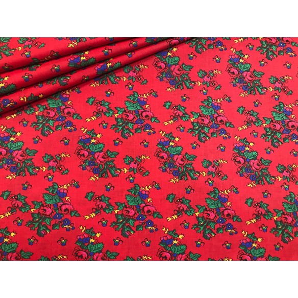 Tessuto di cotone - Highland Flowers Red