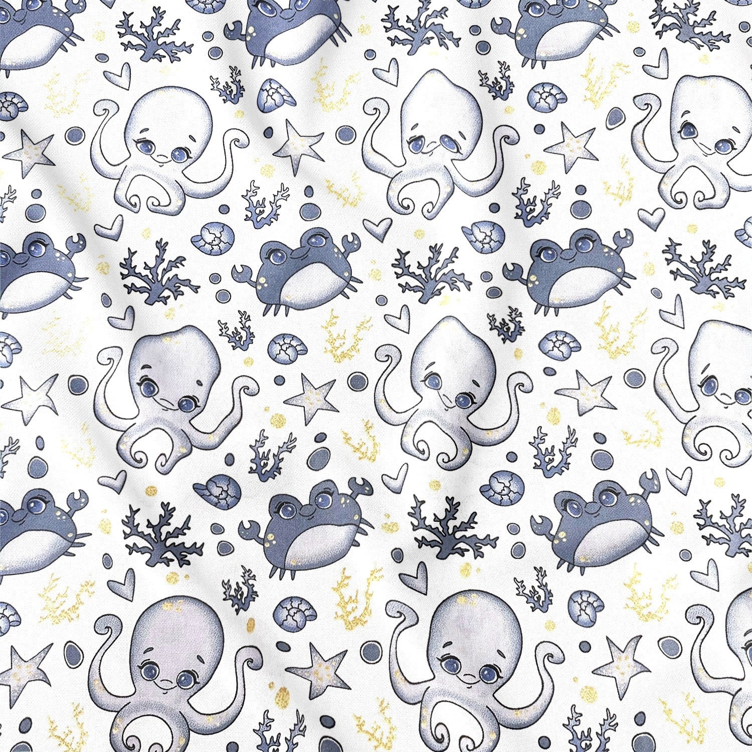 Cotton fabrics with sailor pattern