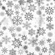 Tessuto di cotone - Fiocchi di neve antracite su fondo bianco