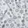 Tessuto di cotone - Fiocchi di neve antracite su fondo bianco