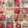 Tessuto di cotone - Patchwork natalizio, rosso e marrone