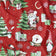 Tessuto di cotone - Renna di Natale e Babbo Natale, rosso