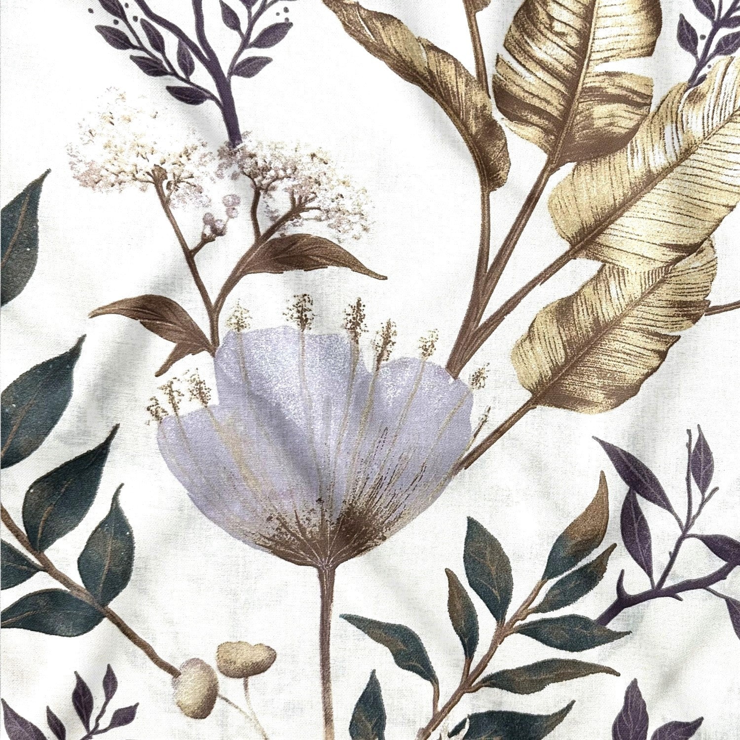 Cotton Fabric - Floristry, beige