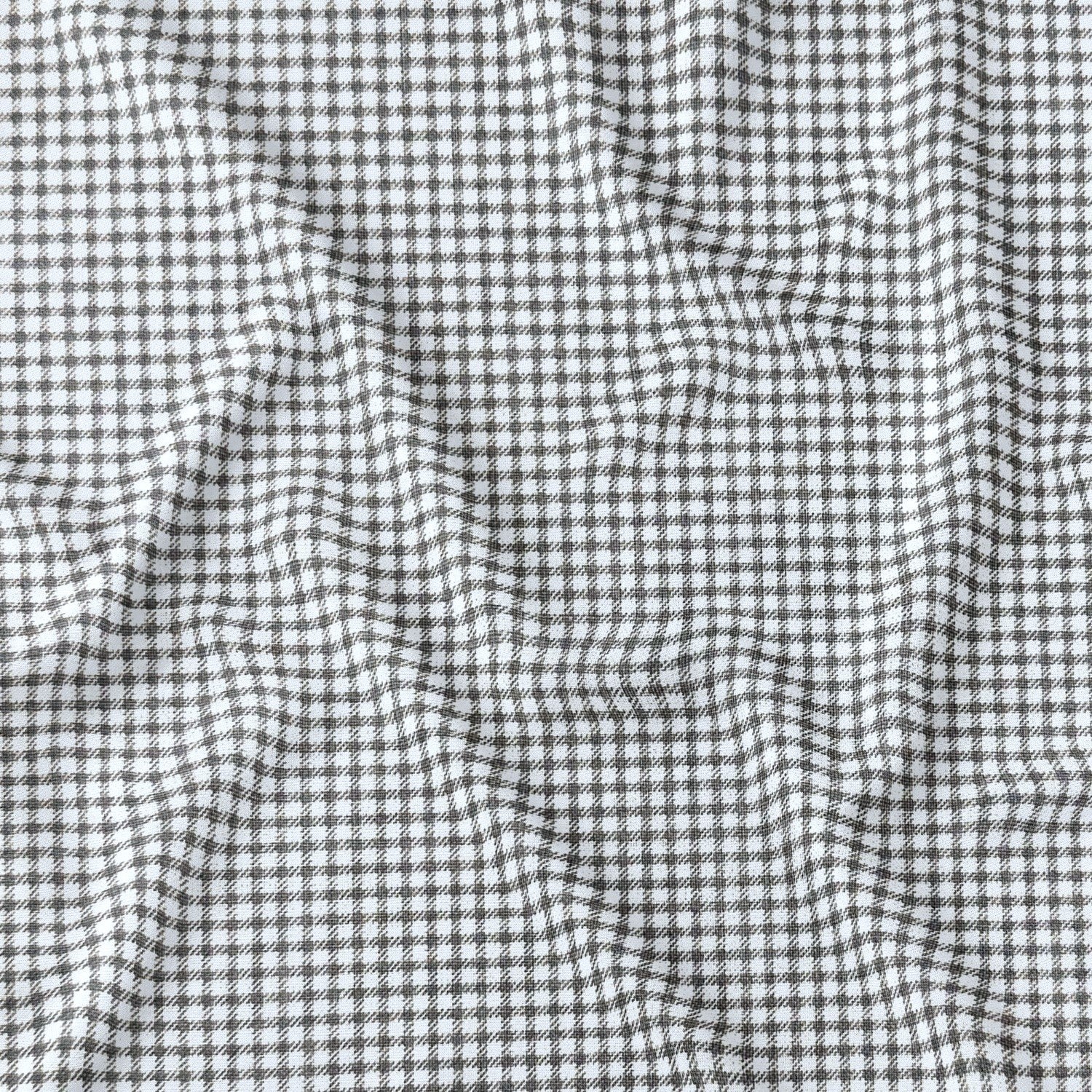 Cotton Fabric - Small Checkered pattern, Gray