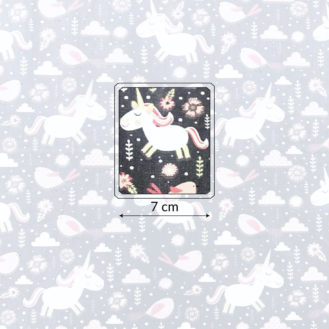 Cotton Fabric - Unicorns and Birds